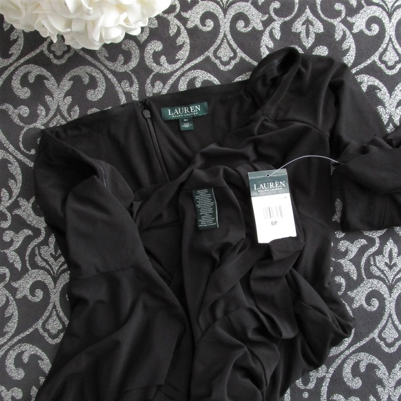 NWT Black Off Shoulder Bell Sleeve Cocktail Dress - Picture 7 of 8